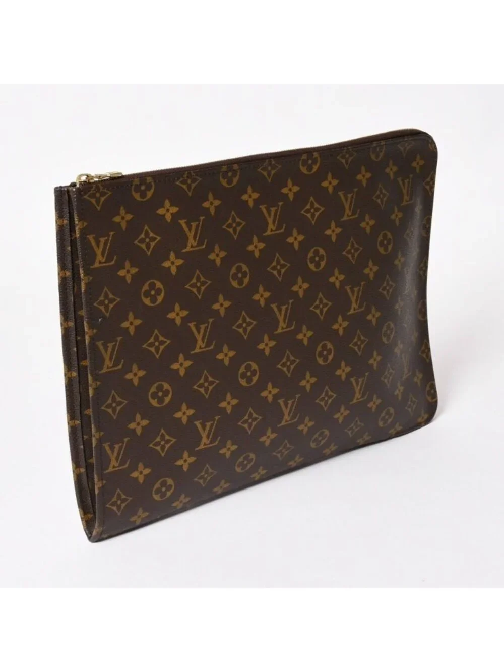 Louis Vuitton Clutch Poche Document Monogram Gold